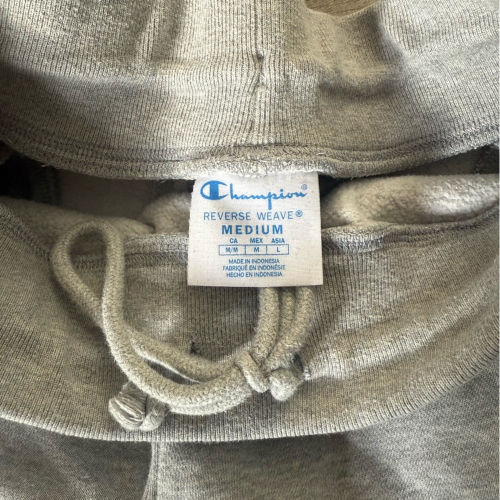 Champion Light Gray Women's Track Shorts with Logo - Picture 4 of 7